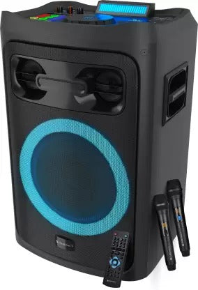 Open Box Unused Zebronics Riser WSPK 4  DJ Speaker Karaoke Maker Dual Wireless UHF Mic