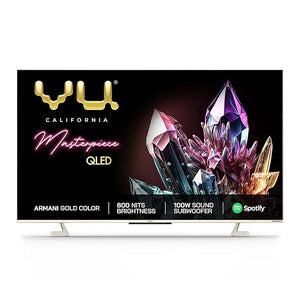 Open Box Unused Vu 164 cm (65 inches) The Masterpiece Glo Series 4K Ultra HD Smart Android QLED TV 65QMP Armani Gold