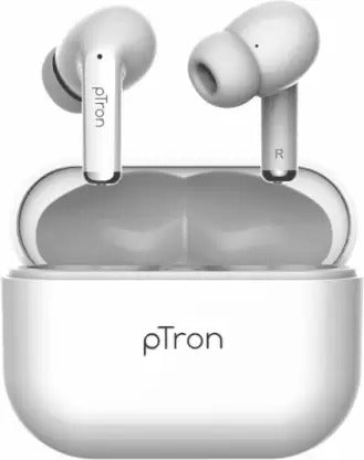 Open Box, Unused PTron Basspods P81 Pro Bluetooth Headset White True Wireless Pack of 2