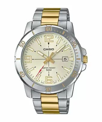 Casio Enticer Analog Yellow Dial Men's Watch A1736 MTP-VD01SG-9BVUDF