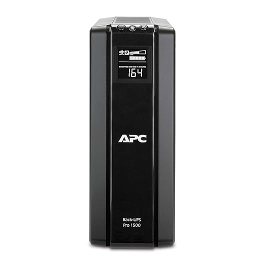 Open Box Unused APC Back-UPS Pro BR1500G-IN, 1500VA / 865W, 230V UPS System, High-Performance Premium Power Backup & Protection for Home Office, Desktop PC Gaming Co