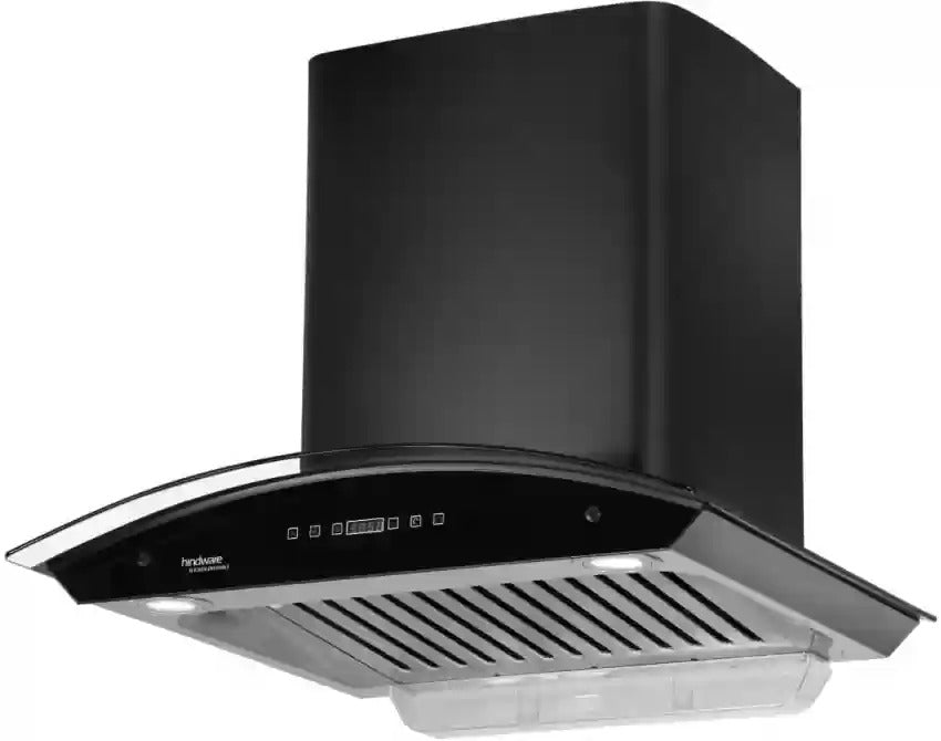 Open Box, Unused Hindware Nevio BLK 60 Auto-Clean Auto Clean Wall Mounted Black 1200 CMH/m3/h Chimney