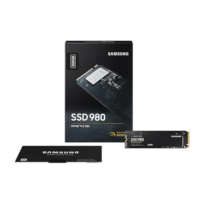 Open Box, Unused Samsung 980 500GB Up to 3,500 MB/s PCIe 3.0 NVMe M.2 (2280) Internal Solid State Drive SSD MZ-V8V500