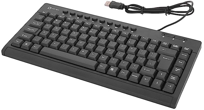 Open Box, Unused Live Tech KB04 Mini Multimedia Spill-Resistant USB Wired Slim Keyboard