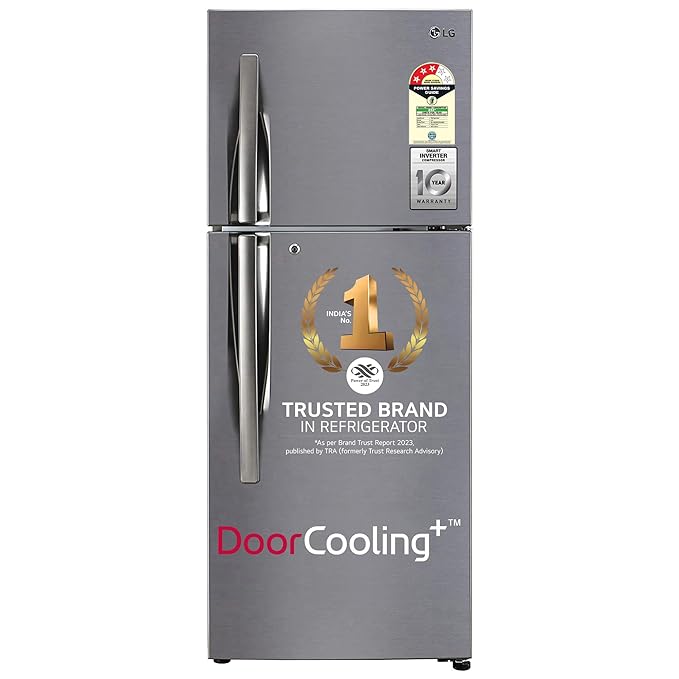 Open Box, Unused LG 242 L 3 Star Smart Inverter Frost-Free Double Door Refrigerator GL-I292RPZX, Shiny Steel, Door Cooling+