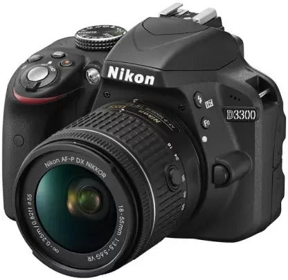Open Box, Unused Nikon D3300 DSLR Camera Body with Single Lens: AF-P DX NIKKOR 18 - 55 mm F3.5-5.6 VR