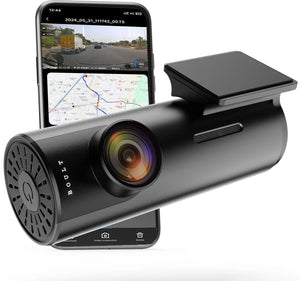 Open Box Unused Boult Cruisecam X1 GPS 1080p, 170° FOV, WIFI, G-Sensor, Collision Detection, In-App In-car Camera System