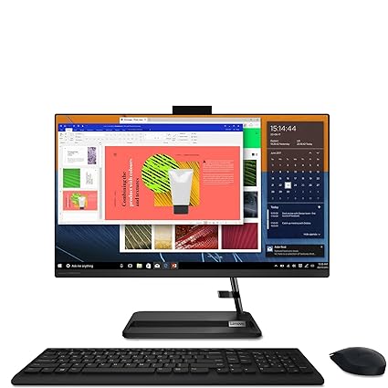 Open Box Unused Lenovo IdeaCentre AIO 3 11th Gen Intel i3 23.8" FHD IPS 3-Side Edgeless All-in-One Desktop with Alexa Built-in 8GB/512GB SSD/Windows 11 Home/MS Office 2021/Wireless Keyboard & Mouse F0G0012HIN