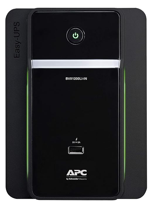 Open Box Unused APC Easy UPS BVX1200LI-IN 1200VA / 650W, 230V, UPS System, an Ideal Power Backup & Protection for Home Office, Desktop PC & Home Electronics