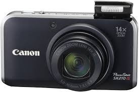 Open Box, Unused Canon PowerShot SX210 IS Point & Shoot Camera Black