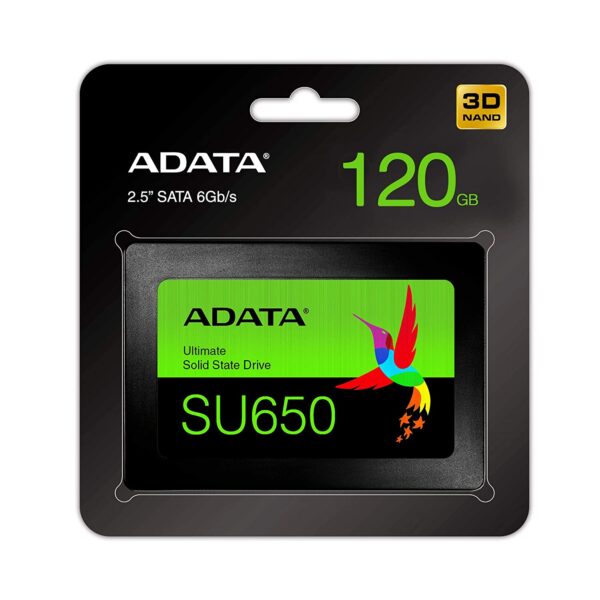 Open Box Unused A-DATA Ultimate SU650 3D NAND 120GB Solid State Drive Black ASU650SS-120GT-R