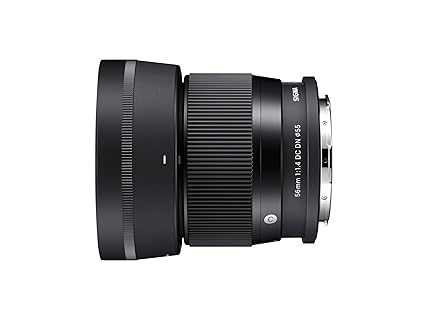 Used Sigma 56Mm F/1.4 Dc Dn Contemporary Lens for E-Mount Mirrorless Cameras Aps-C Format Black