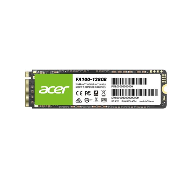 Open Box Unused Acer FA100 128GB PCIe Gen3 x4 NVMe 3D NAND SSD M.2 Internal SSD-950MB/s R, 650MB/s W Speed