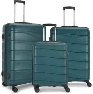 Open Box Unused Aristocrat Hard Body Set of 3 Luggage Olympus 8w Strolly CB+MD+LG360  Poseidon Blue