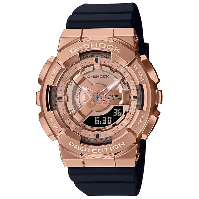 Casio G-Shock Analog-Digital Pink Gold Dial Women Watch G1315 GM-S110PG-1ADR