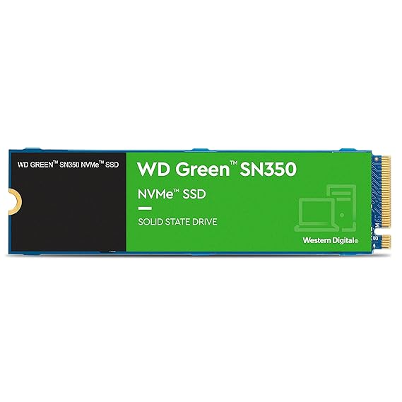 Open Box Unused Western Digital WD Green SN350 NVMe 1TB, Upto 3200MB/s, 3 Y Warranty, PCIe Gen 3 NVMe M.2 2280 Internal Solid State Drive SSD WDS100T3G0C