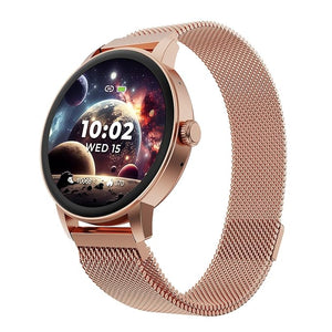 Open Box, Unused beatXP Vector 1.30” HD Display Bluetooth Calling Smart Watch, Rotary Crown, 320 * 320px, 60Hz Refresh Rate, 100+ Sports Modes, 24/7 Health Tracking Champagne Gold Metal Magnetic