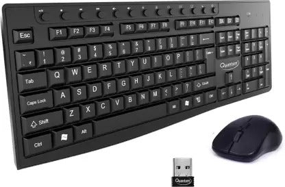 Open Box, Unused Quantum Multimedia Wireless QHM 9600 Keyboard Mouse Cordless 2.4 G Hz 10 Meters Combo Set Pack of 2