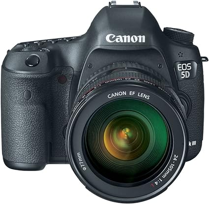 Open Box, Unused Canon EOS 5D Mark III 22.3 MP Full Frame CMOS Digital SLR Camera with EF 24-105mm f/4 L is USM Lens Black