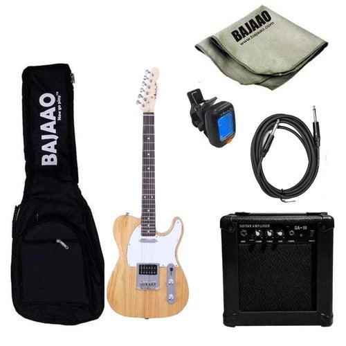 Vault TL1 Tele Style Electric Guitar with Gigbag, Amplifier, Tuner, Cable, Polishing Cloth & Ebook