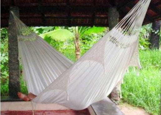 Hangit 13’ft Natural Canvas Hammock with Fringes HSCHF 55