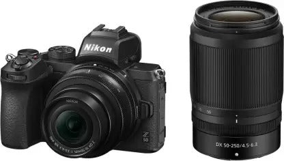 Open Box, Unused Nikon Z 50 Mirrorless Camera Body with 16-50mm & 50-250mm Lenses