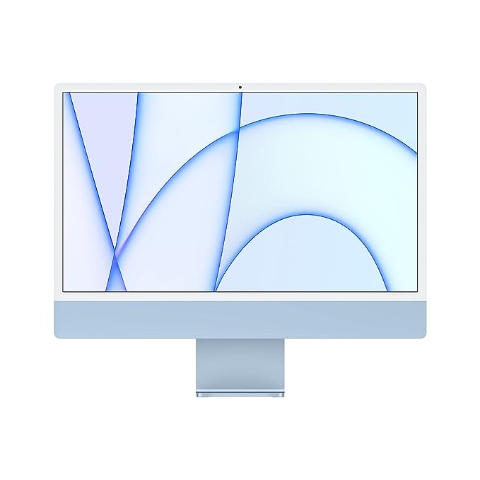 Open Box Unused Apple 2021 iMac with 4.5K Retina Display 24-inch/60.96 cm, M1 chip with 8‑core CPU and 7‑core GPU, 8GB RAM 256GB Blue
