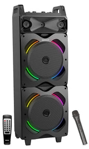 Open Box Unused Gizmore Giz Wheelz T8000 Multimedia Trolley Speaker 80 Watt Connect With Guitar Wireless Mic