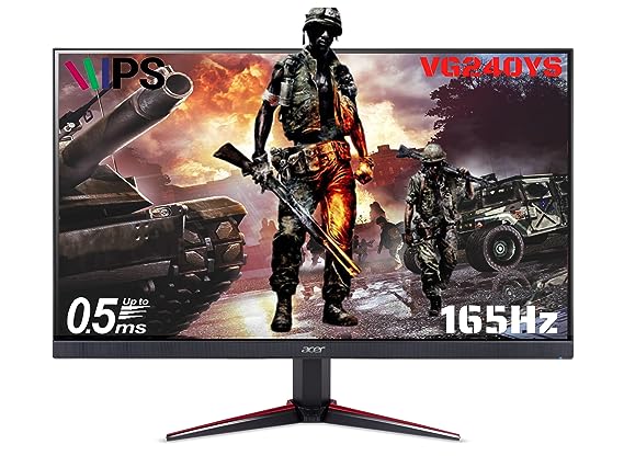 Open Box, Unused Acer Nitro VG240YS 23.8 Inch (60.45 Cm) IPS Full HD 1920 X 1080 Pixels, Gaming LCD Monitor with LED Backlight