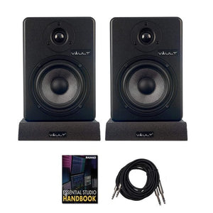 Vault C5 Powered Studio Monitors with Isolation Pads Cables and Ebook Pair