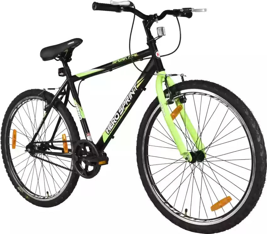 Open Box, Unused Hero Spunky Pro/Spunky 26TSS 26 T Hybrid Cycle/City Bike Single Speed, Black, Green, Rigid