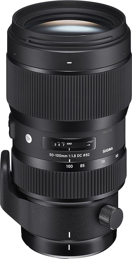Used Sigma 50-100 mm f/1.8 DC HSM Art Lens for Nikon DSLR Cameras Black
