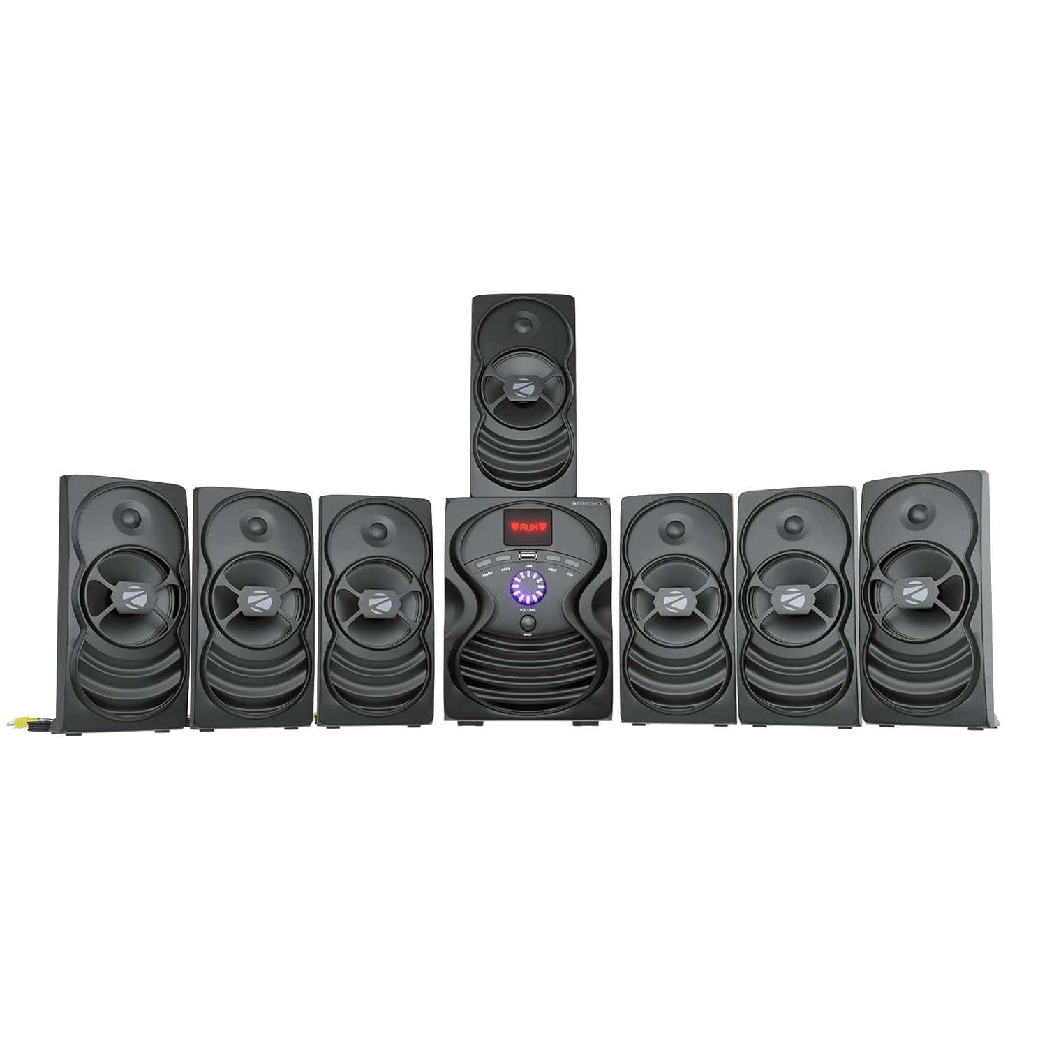 Open Box Unused Zebronics Zeb-Omega 7, v5.0, USB, AUX, line input, Volume & Bass control 120 W Bluetooth Home Theatre Black, 7.1 Channel