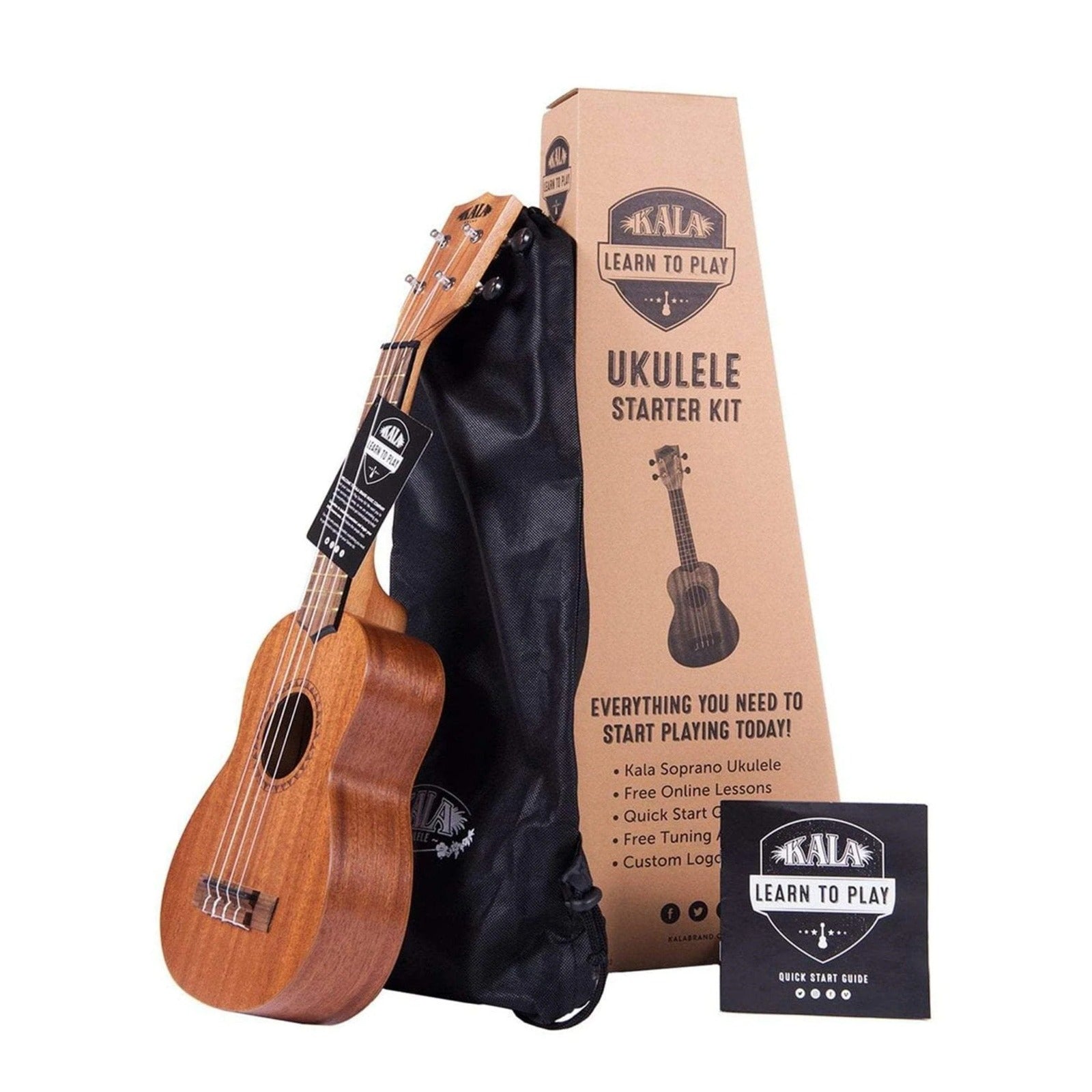 Kala KALA-LTP-S Learn To Play Ukulele Starter Kit with Online Learning & Digital Tuner App