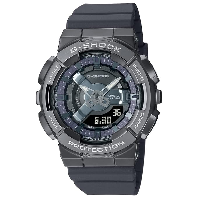 Casio G-Shock Analog-Digital Gray Dial Women Watch G1317 GM-S110B-8ADR