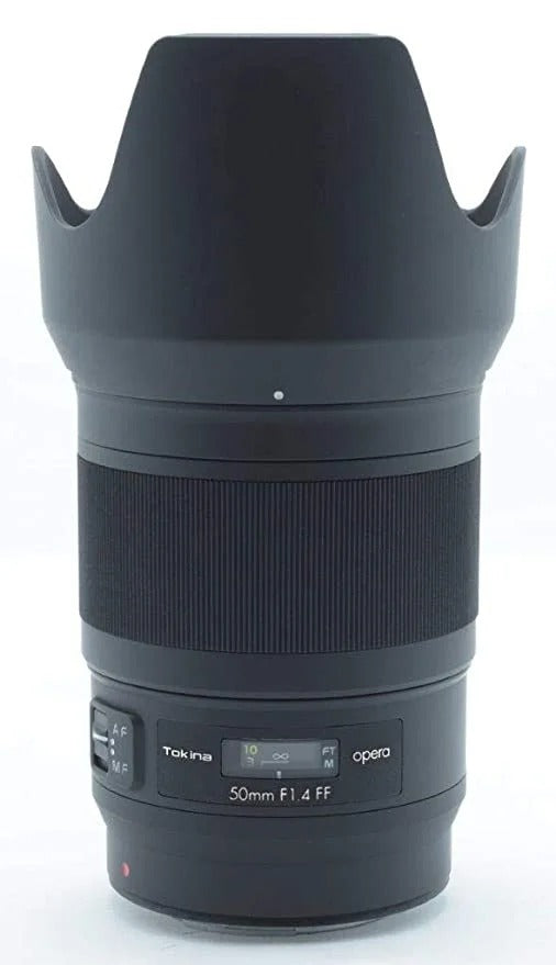 कैनन ईएफ माउंट फुल फ्रेम डीएसएलआर कैमरा के लिए प्रयुक्त टोकिना ओपेरा 50 मिमी एफ/1.4 एएफ लेंस
