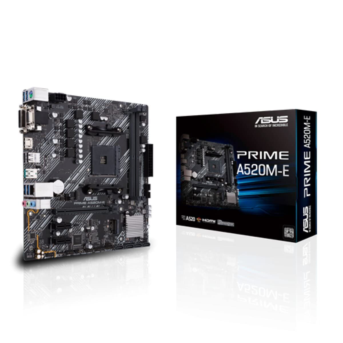 Open Box,Unused ASUS Prime A520M-E (AMD AM4 Socket for AMD Ryzen 5000/5000 G/ 4000 G/ 3000) DDR4 Micro ATX Motherboard
