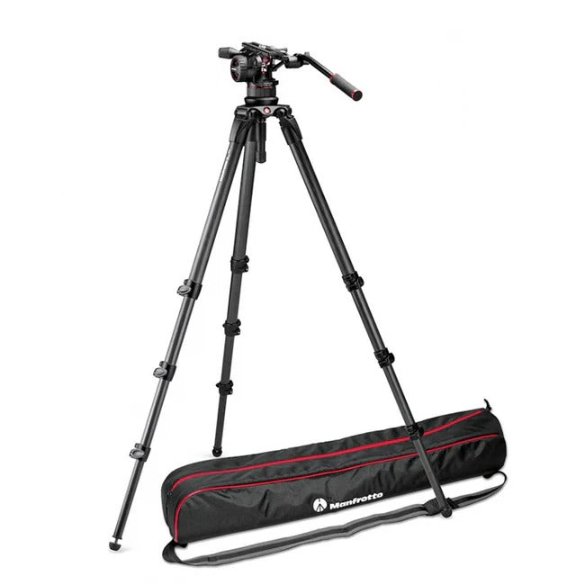 Manfrotto MVKN12CTALL Nitrotech N12 video head w/ CF Tall Single Legs Tripod