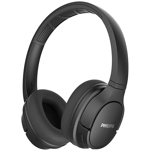 Open Box Unused Philips Audio Action Fit Bluetooth Wireless On Ear Headphones with mic Black