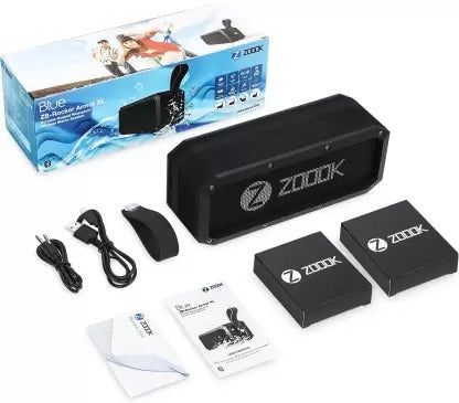 Open Box Unused Zoook Rocker Armor XL Portable Bluetooth Speaker Black Mono Channel