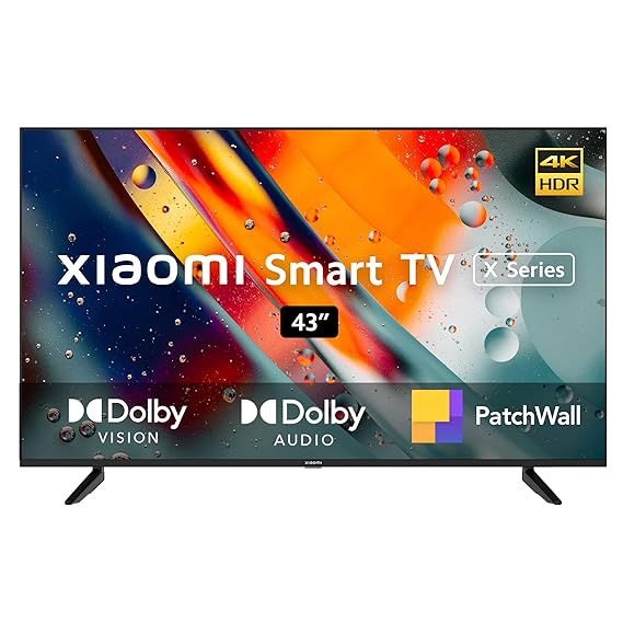 Open Box Unused Xiaomi 108 cm 43 inches X Series 4K Ultra HD Smart Android LED TV L43M7-A2IN Black
