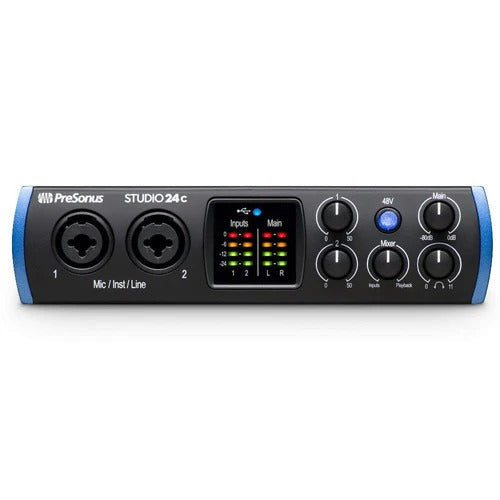 PreSonus Studio 24c Portable High Definition Usb C Audio Interface with Full Version Studio One Artist