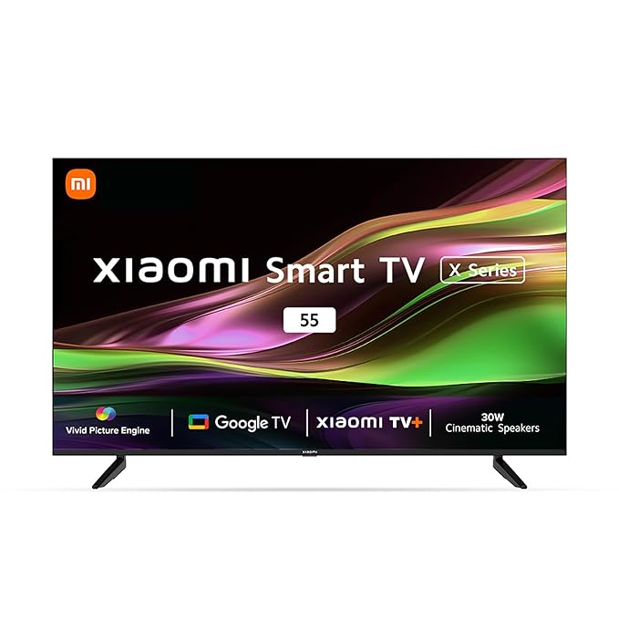 Open Box Unused Xiaomi 138 cm (55 inches) X 4K Dolby Vision Series Smart Google TV L55M8-A2IN Black