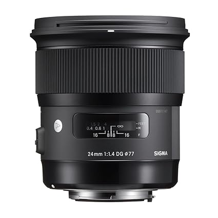 Sigma 24mm f/1.4 DG HSM Art Lens for Nikon DSLR Cameras Black