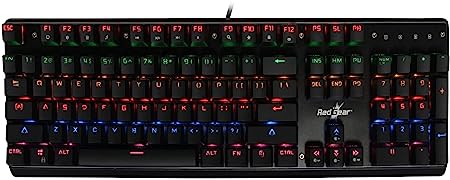 Open Box, Unused Redgear Invador Mk881 USB Mechanical Gaming Keyboard Black