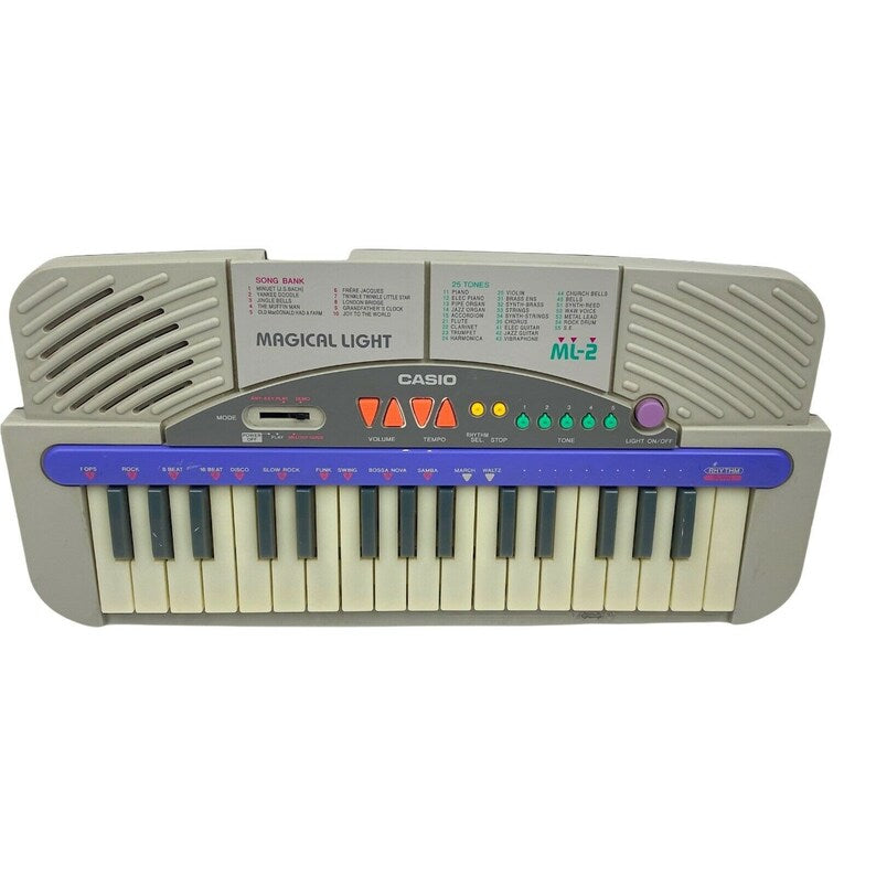 Used Casio Mini-Keyboard ML-2 Magical Light Piano Lighted Keys