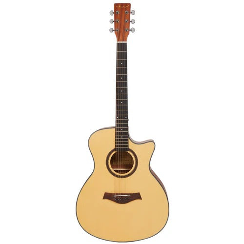 Vault EA25CE Grand Auditorium Shape Electro Acoustic Guitar with Bubinga Back and Sides