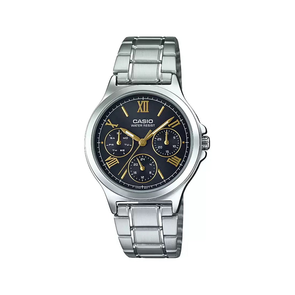 Casio Enticer Silver Multi-Dial Women's Watch A1898 LTP-V300HD-1A2UIF