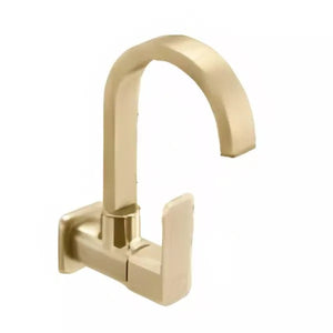 Cera Ruby Quarter Turn Single Lever Wall Mount Sink Cock Antique Brass F1005251BA