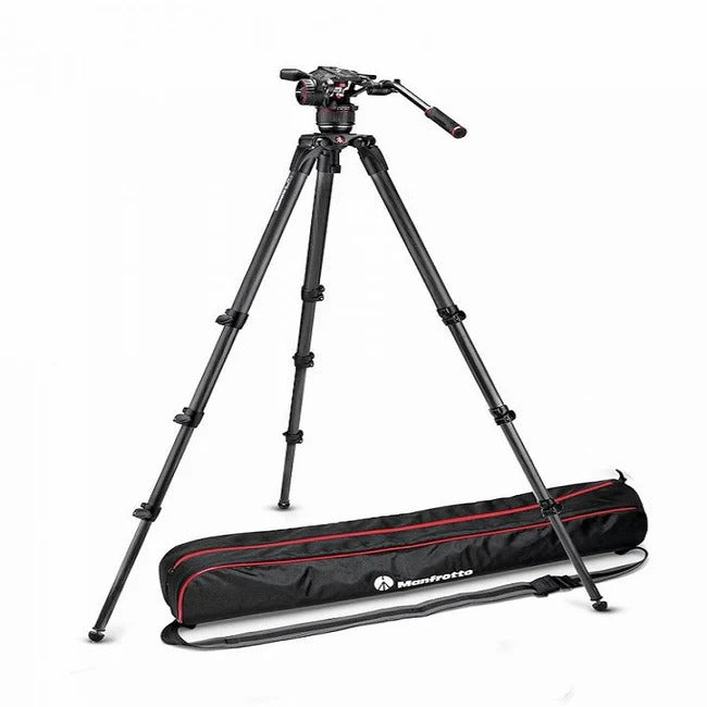 Manfrotto MVKN8CTALL Nitrotech N8 Video Head W/ Cf Tall Single Legs Tripod